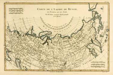 Venäjän valtakunnan kartta Euroopassa ja Aasiassa, Guillaume Raynal (1713-96) Atlas de Toutes les Parties Connues du Globe Terrestre, julkaistu J L Pellet, Geneve, 1780